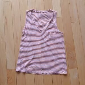 Madewell Striped Tank Top Size Small Pink